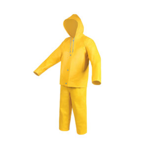 Impermeable saco y pantalon amarrillo jardinera